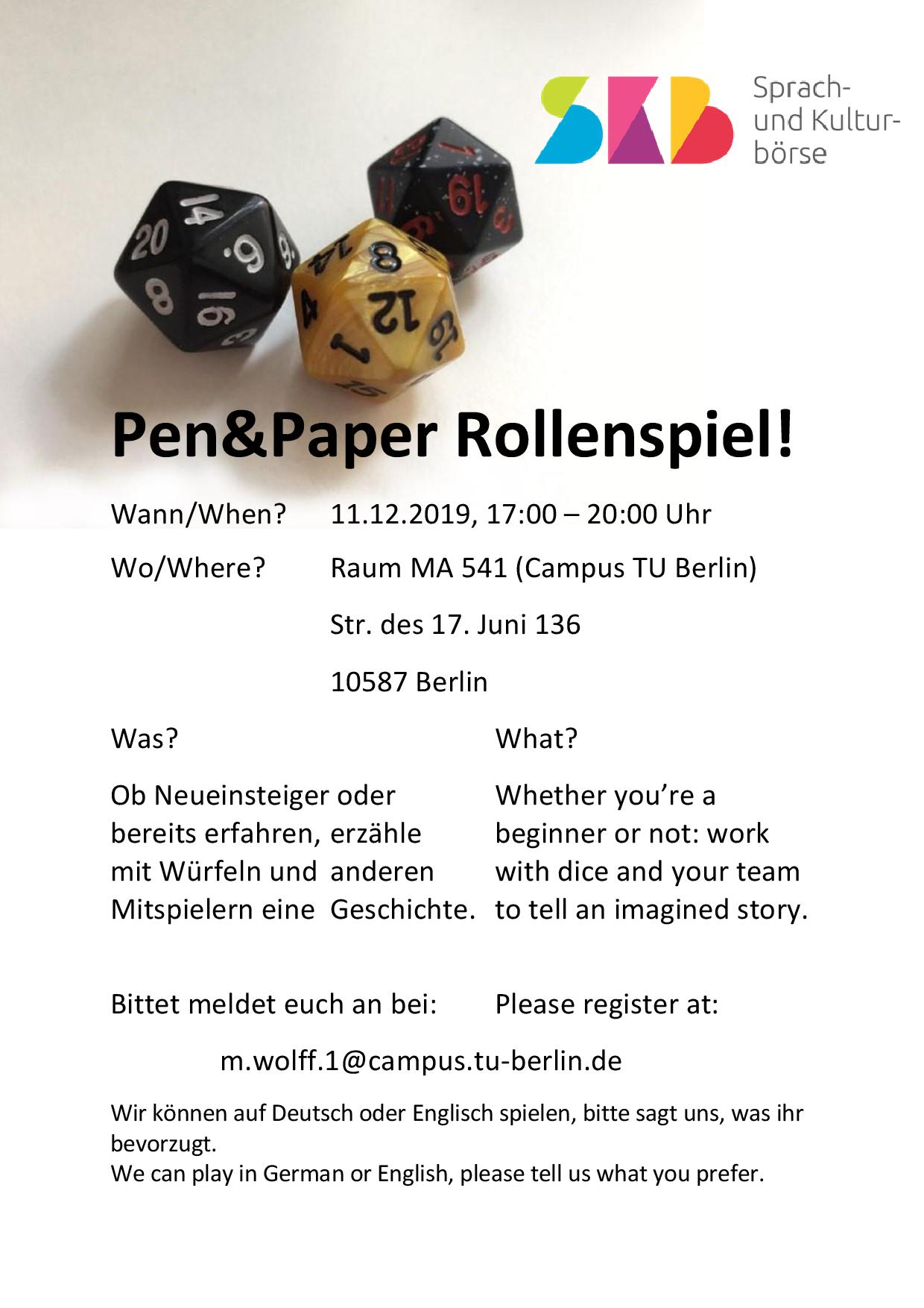 Pen&Paper Rollenspiel